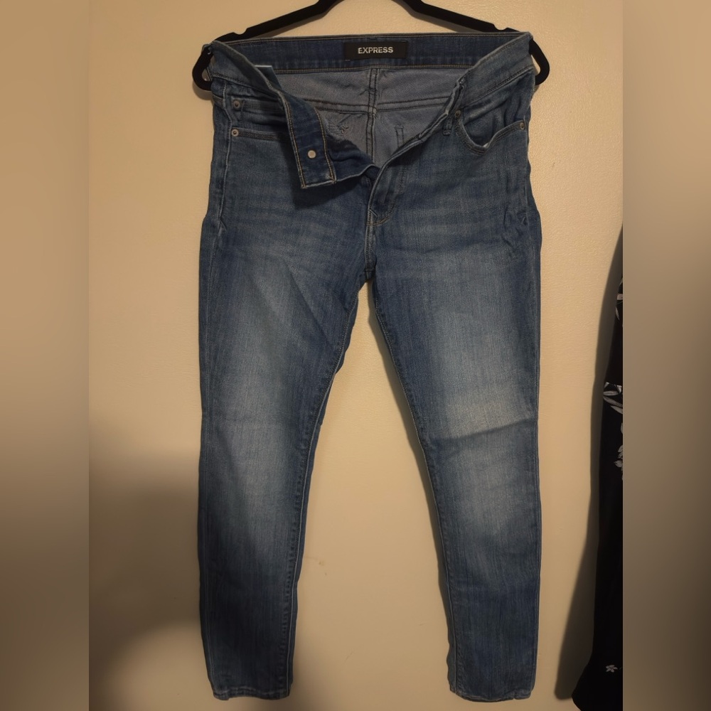 Express Light Blue Women's Skinny Jeans
